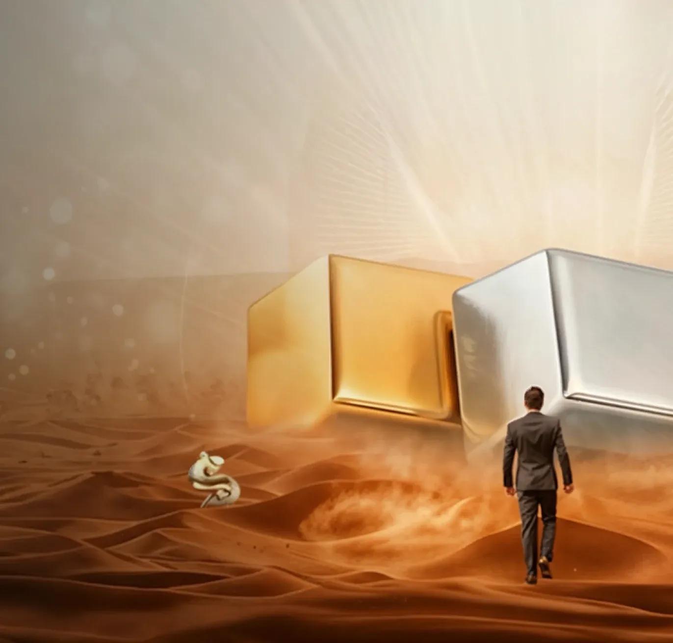 Precious Metal Trading Banner Mobile Background