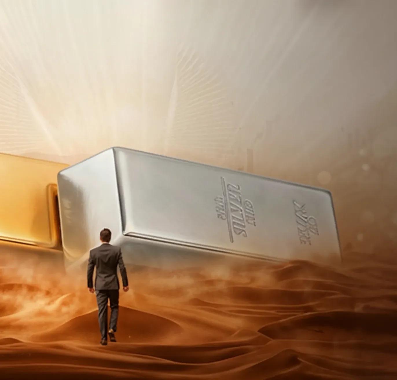Precious Metal Trading Banner Mobile Background