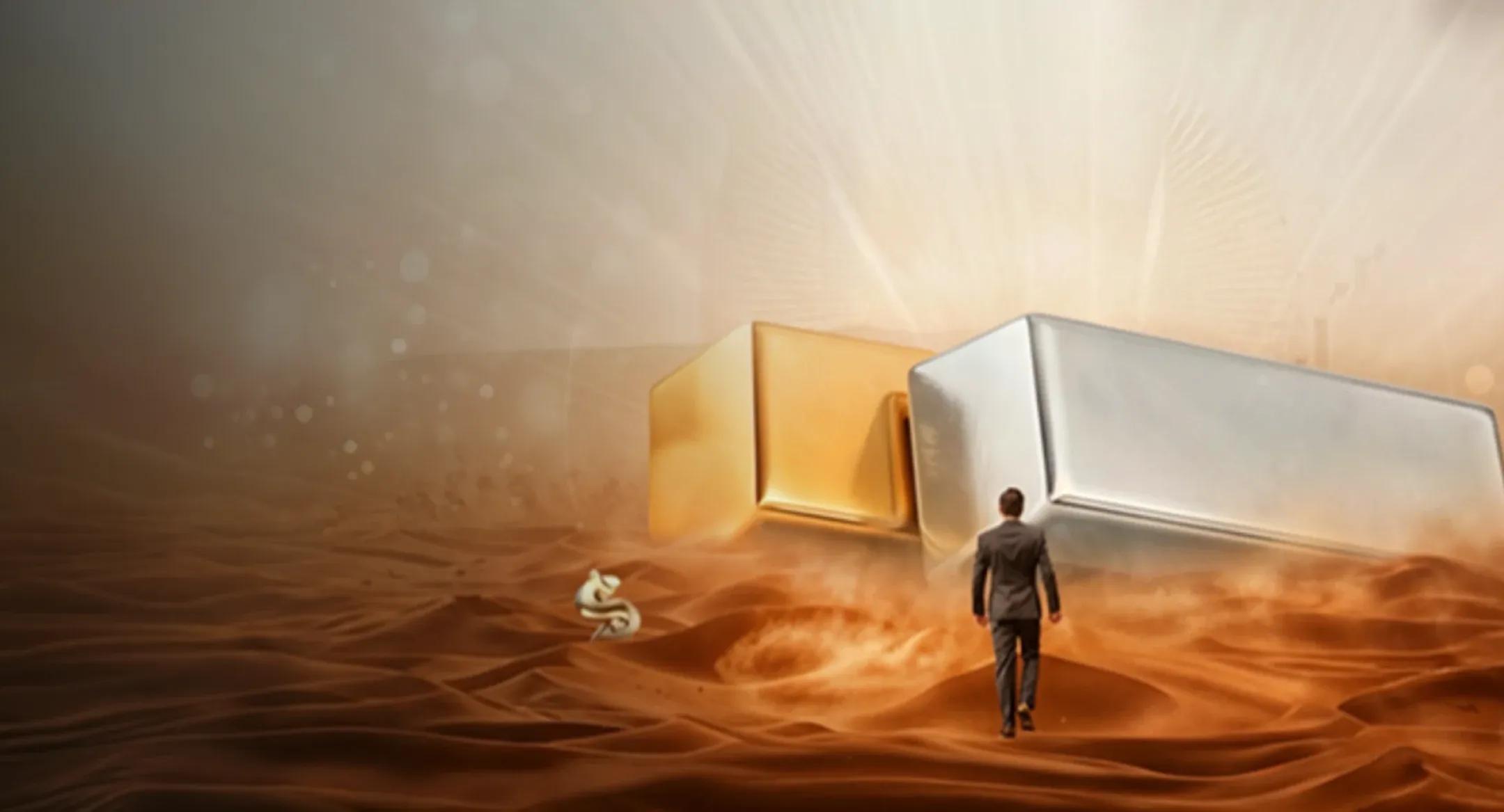 Precious Metal Trading Banner Tablet Background