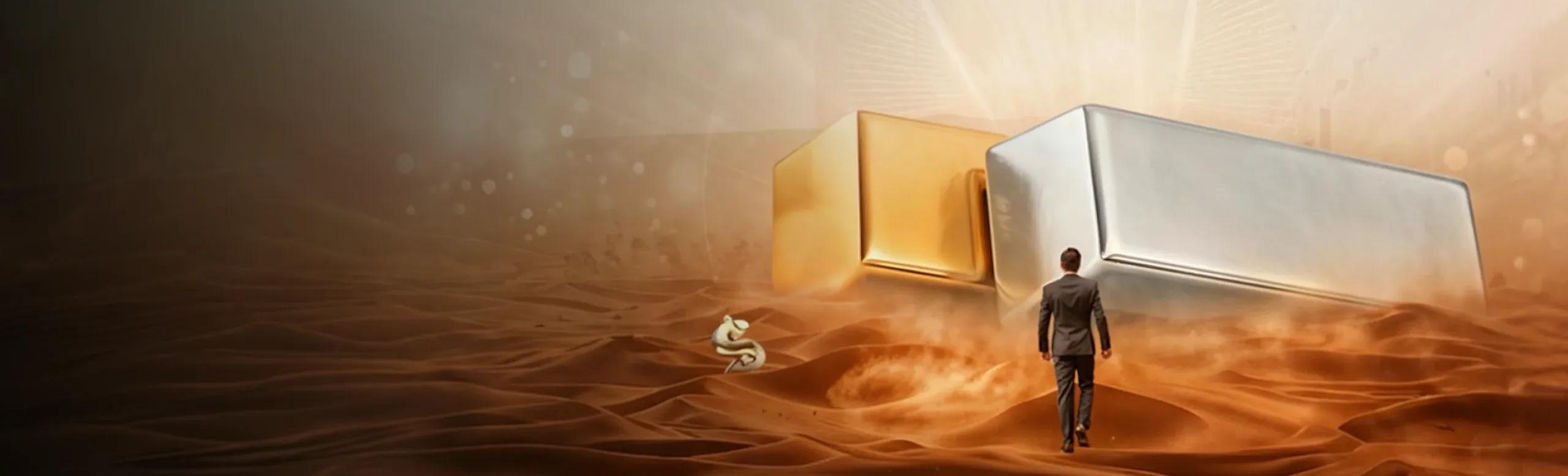 Precious Metal Trading Banner Desktop Background