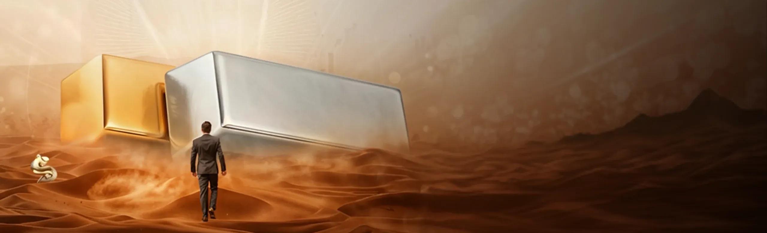 Precious Metal Trading Banner Desktop Background